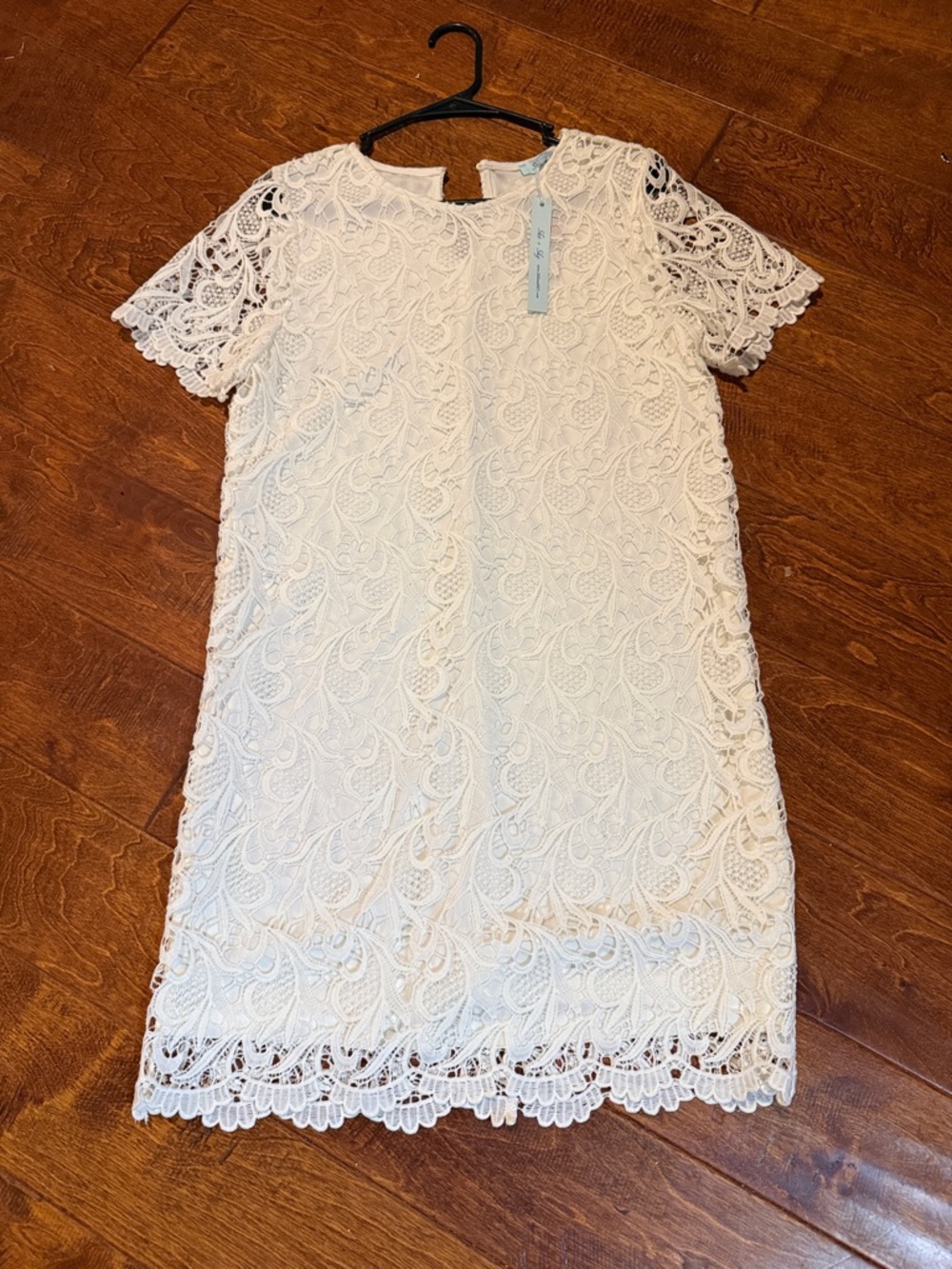 White Lace Shift Dress